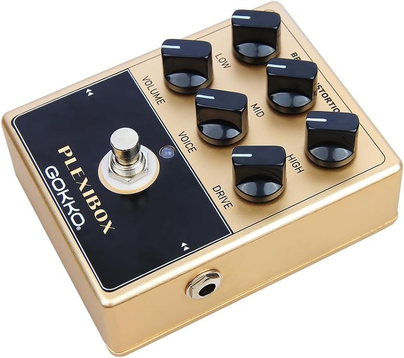 GOKKO AMPLI PEDAL PLEXIBOX GK-36 - All - Analog British Sound Guitar Effects Pedal - Emulates Marshall Amps with 6 - Control Tone Shaping - Image 2